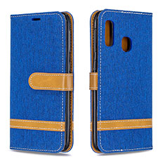 Coque Portefeuille Livre Cuir Etui Clapet B16F pour Samsung Galaxy A20e Bleu