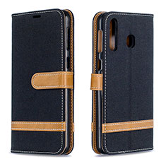 Coque Portefeuille Livre Cuir Etui Clapet B16F pour Samsung Galaxy A40s Noir