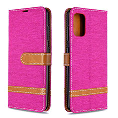 Coque Portefeuille Livre Cuir Etui Clapet B16F pour Samsung Galaxy A41 Rose Rouge