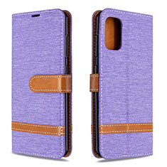 Coque Portefeuille Livre Cuir Etui Clapet B16F pour Samsung Galaxy A41 Violet Clair