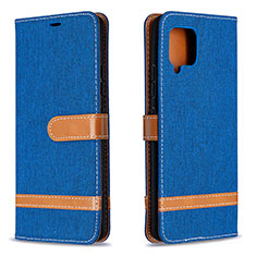 Coque Portefeuille Livre Cuir Etui Clapet B16F pour Samsung Galaxy A42 5G Bleu