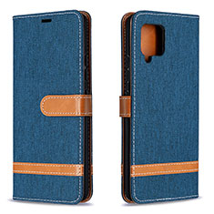 Coque Portefeuille Livre Cuir Etui Clapet B16F pour Samsung Galaxy A42 5G Bleu Royal