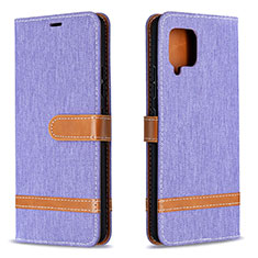 Coque Portefeuille Livre Cuir Etui Clapet B16F pour Samsung Galaxy A42 5G Violet Clair