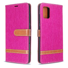 Coque Portefeuille Livre Cuir Etui Clapet B16F pour Samsung Galaxy A51 4G Rose Rouge