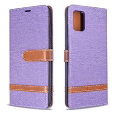 Coque Portefeuille Livre Cuir Etui Clapet B16F pour Samsung Galaxy A51 4G Violet Clair
