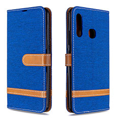 Coque Portefeuille Livre Cuir Etui Clapet B16F pour Samsung Galaxy A70E Bleu