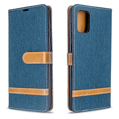 Coque Portefeuille Livre Cuir Etui Clapet B16F pour Samsung Galaxy A71 4G A715 Bleu Royal