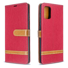 Coque Portefeuille Livre Cuir Etui Clapet B16F pour Samsung Galaxy A71 4G A715 Rouge