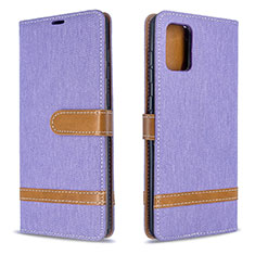 Coque Portefeuille Livre Cuir Etui Clapet B16F pour Samsung Galaxy A71 5G Violet Clair