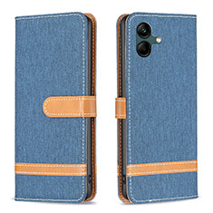 Coque Portefeuille Livre Cuir Etui Clapet B16F pour Samsung Galaxy M04 Bleu Royal