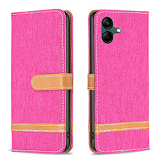 Coque Portefeuille Livre Cuir Etui Clapet B16F pour Samsung Galaxy M04 Rose Rouge