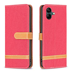 Coque Portefeuille Livre Cuir Etui Clapet B16F pour Samsung Galaxy M04 Rouge