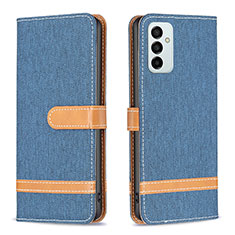 Coque Portefeuille Livre Cuir Etui Clapet B16F pour Samsung Galaxy M23 5G Bleu Royal