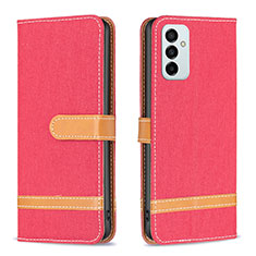 Coque Portefeuille Livre Cuir Etui Clapet B16F pour Samsung Galaxy M23 5G Rouge
