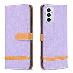 Coque Portefeuille Livre Cuir Etui Clapet B16F pour Samsung Galaxy M23 5G Violet Clair