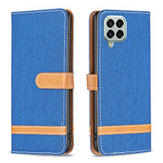 Coque Portefeuille Livre Cuir Etui Clapet B16F pour Samsung Galaxy M33 5G Bleu