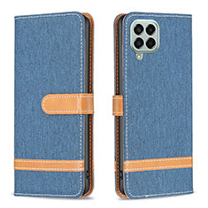 Coque Portefeuille Livre Cuir Etui Clapet B16F pour Samsung Galaxy M33 5G Bleu Royal