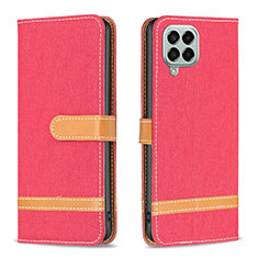 Coque Portefeuille Livre Cuir Etui Clapet B16F pour Samsung Galaxy M33 5G Rouge