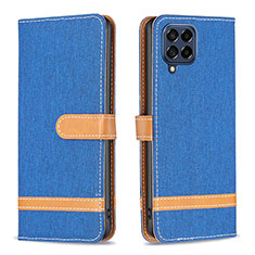 Coque Portefeuille Livre Cuir Etui Clapet B16F pour Samsung Galaxy M53 5G Bleu