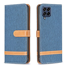 Coque Portefeuille Livre Cuir Etui Clapet B16F pour Samsung Galaxy M53 5G Bleu Royal