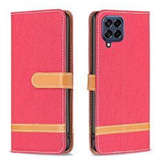 Coque Portefeuille Livre Cuir Etui Clapet B16F pour Samsung Galaxy M53 5G Rouge