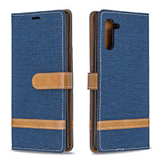 Coque Portefeuille Livre Cuir Etui Clapet B16F pour Samsung Galaxy Note 10 5G Bleu Royal