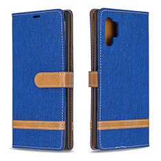 Coque Portefeuille Livre Cuir Etui Clapet B16F pour Samsung Galaxy Note 10 Plus 5G Bleu