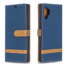 Coque Portefeuille Livre Cuir Etui Clapet B16F pour Samsung Galaxy Note 10 Plus 5G Bleu Royal