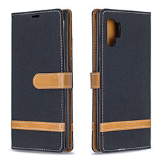 Coque Portefeuille Livre Cuir Etui Clapet B16F pour Samsung Galaxy Note 10 Plus 5G Noir
