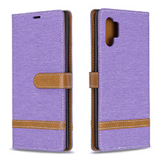 Coque Portefeuille Livre Cuir Etui Clapet B16F pour Samsung Galaxy Note 10 Plus 5G Violet Clair