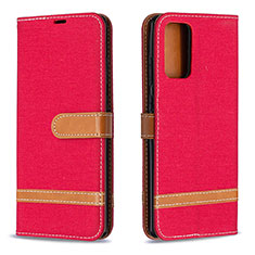 Coque Portefeuille Livre Cuir Etui Clapet B16F pour Samsung Galaxy Note 20 5G Rouge