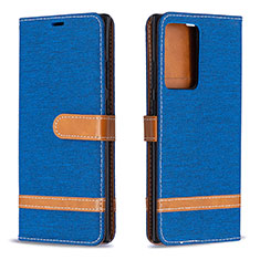 Coque Portefeuille Livre Cuir Etui Clapet B16F pour Samsung Galaxy Note 20 Ultra 5G Bleu