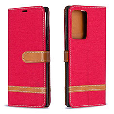 Coque Portefeuille Livre Cuir Etui Clapet B16F pour Samsung Galaxy Note 20 Ultra 5G Rouge