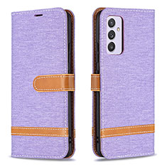 Coque Portefeuille Livre Cuir Etui Clapet B16F pour Samsung Galaxy Quantum2 5G Violet Clair