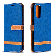 Coque Portefeuille Livre Cuir Etui Clapet B16F pour Samsung Galaxy S20 FE 4G Bleu