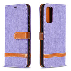 Coque Portefeuille Livre Cuir Etui Clapet B16F pour Samsung Galaxy S20 Lite 5G Violet Clair