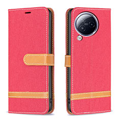 Coque Portefeuille Livre Cuir Etui Clapet B16F pour Xiaomi Civi 3 5G Rouge