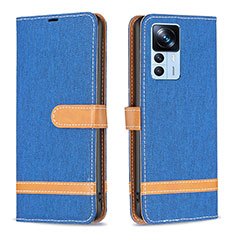 Coque Portefeuille Livre Cuir Etui Clapet B16F pour Xiaomi Mi 12T Pro 5G Bleu