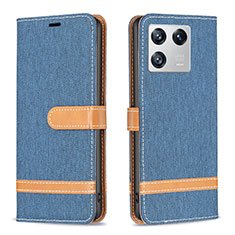 Coque Portefeuille Livre Cuir Etui Clapet B16F pour Xiaomi Mi 13 5G Bleu Royal