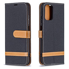 Coque Portefeuille Livre Cuir Etui Clapet B16F pour Xiaomi Redmi Note 10 4G Noir