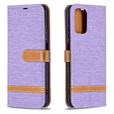 Coque Portefeuille Livre Cuir Etui Clapet B16F pour Xiaomi Redmi Note 10 4G Violet Clair