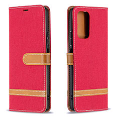 Coque Portefeuille Livre Cuir Etui Clapet B16F pour Xiaomi Redmi Note 10 Pro Max Rouge