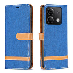 Coque Portefeuille Livre Cuir Etui Clapet B16F pour Xiaomi Redmi Note 13 5G Bleu