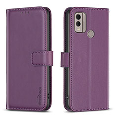 Coque Portefeuille Livre Cuir Etui Clapet B17F pour Nokia C22 Violet