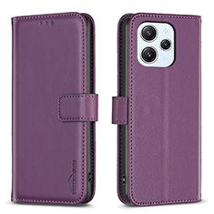 Coque Portefeuille Livre Cuir Etui Clapet B17F pour Xiaomi Redmi 12 4G Violet