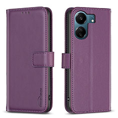 Coque Portefeuille Livre Cuir Etui Clapet B17F pour Xiaomi Redmi 13C Violet