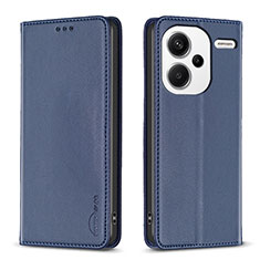 Coque Portefeuille Livre Cuir Etui Clapet B17F pour Xiaomi Redmi Note 13 Pro+ Plus 5G Bleu