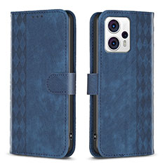 Coque Portefeuille Livre Cuir Etui Clapet B21F pour Motorola Moto G13 Bleu