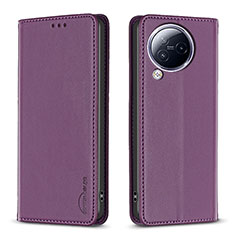 Coque Portefeuille Livre Cuir Etui Clapet B22F pour Xiaomi Civi 3 5G Violet