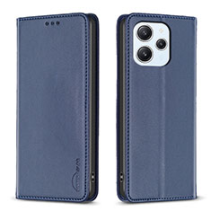 Coque Portefeuille Livre Cuir Etui Clapet B22F pour Xiaomi Redmi 12 4G Bleu